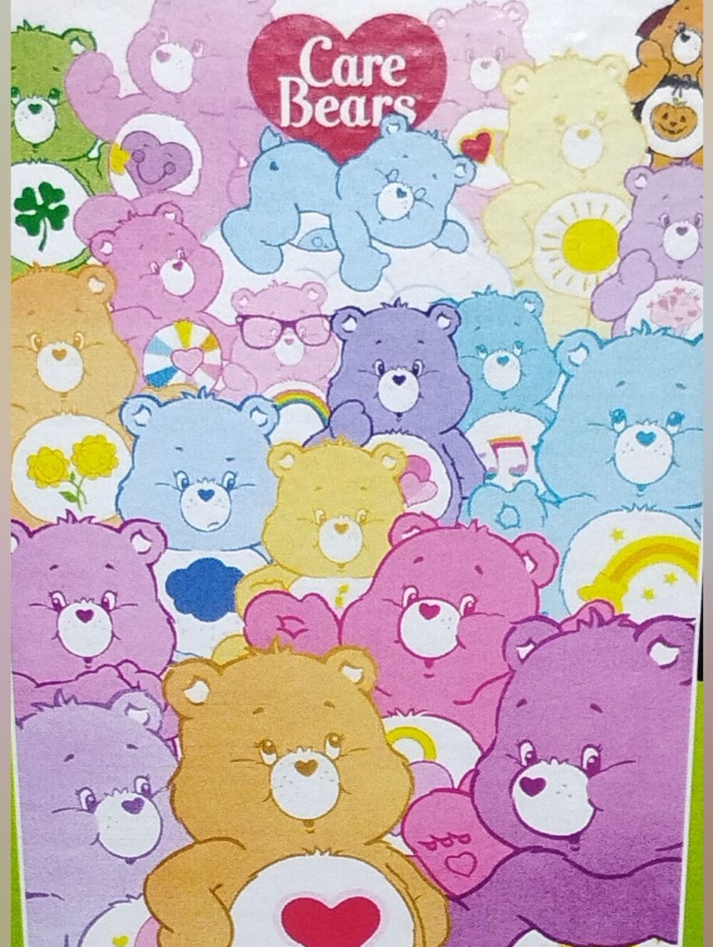 Care Bears Multicolor Poster with Pink, Purple, Blue & Yellow Bears